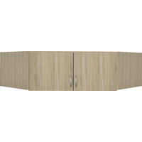 AUFSATZSCHRANK 117/39/52,2 cm   - Eichefarben/Alufarben, Konventionell, Holzwerkstoff/Kunststoff (117/39/52,2cm) - Boxxx