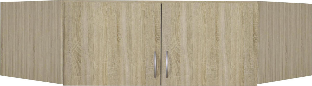 AUFSATZSCHRANK 117/39/52,2 cm   - Eichefarben/Alufarben, Konventionell, Holzwerkstoff/Kunststoff (117/39/52,2cm) - Boxxx