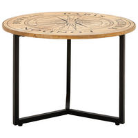 KONFERENČNÝ STOLÍK, prírodná farba, čierna, drevo, kov, 60/60/40 cm - čierna/prírodná farba, Natur, kov/drevo (60/60/40cm) - Livetastic