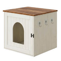 KATZENTOILETTE - Braun/Weiß, Trend, Holzwerkstoff (55/50/50cm) - Boxxx
