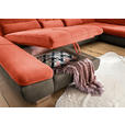 WOHNLANDSCHAFT  in Mikrofaser Orange  - Chromfarben/Orange, Design, Kunststoff/Textil (204/350/211cm) - Xora