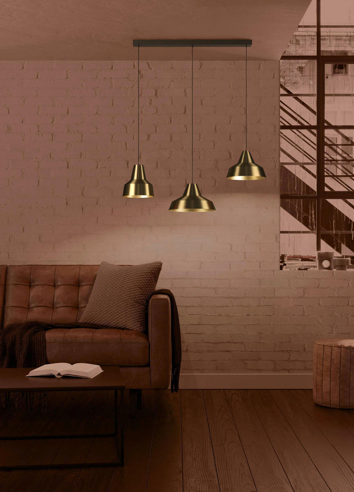 HÄNGELEUCHTE 93/30,5/130 cm  - Goldfarben/Schwarz, Basics, Metall (93/30,5/130cm) - Eglo