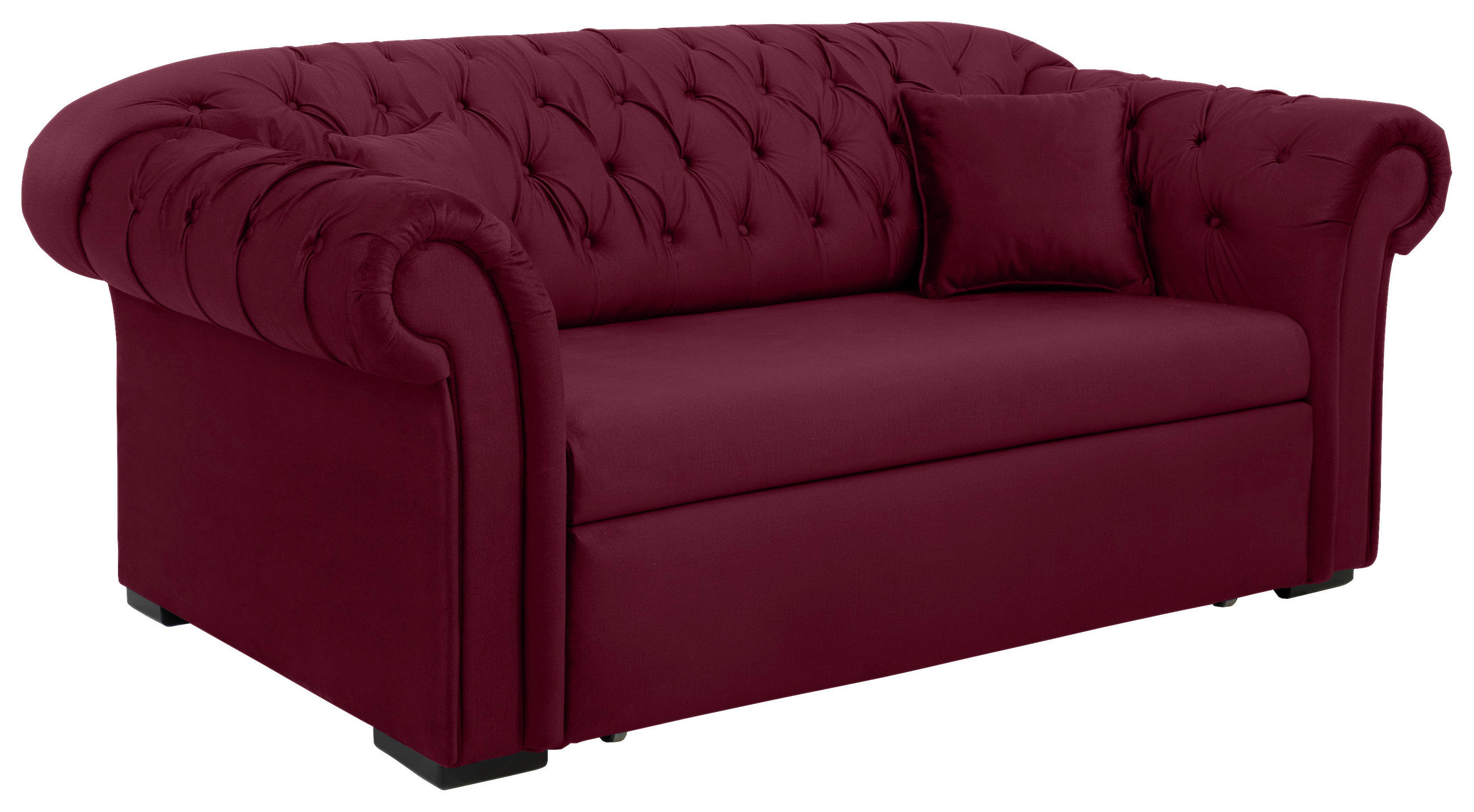 Thumbnail - Mid.you Schlafsofa, Rot, Textil, Buche, vollmassiv, 2-Sitzer, Füllung: Silikon, Schaumstoffflocken, 213x86x99 cm, Made i...
