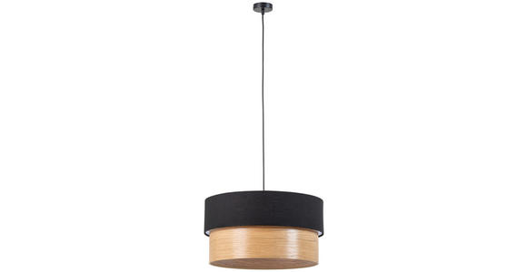 HÄNGELEUCHTE 45/120 cm - Eichefarben/Schwarz, Design, Holz/Kunststoff (45/120cm) - Novel