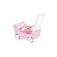 PUPPENWAGEN - Hellrosa/Weiß, Basics, Holzwerkstoff (31/51/52cm) - Pinolino