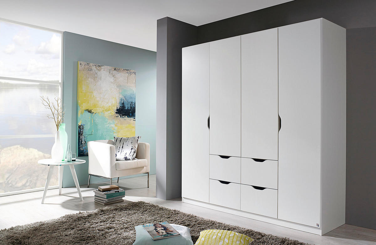 KLEIDERSCHRANK in Weiss  - Weiss, Konventionell, Holzwerkstoff (181/197/54cm) - home24