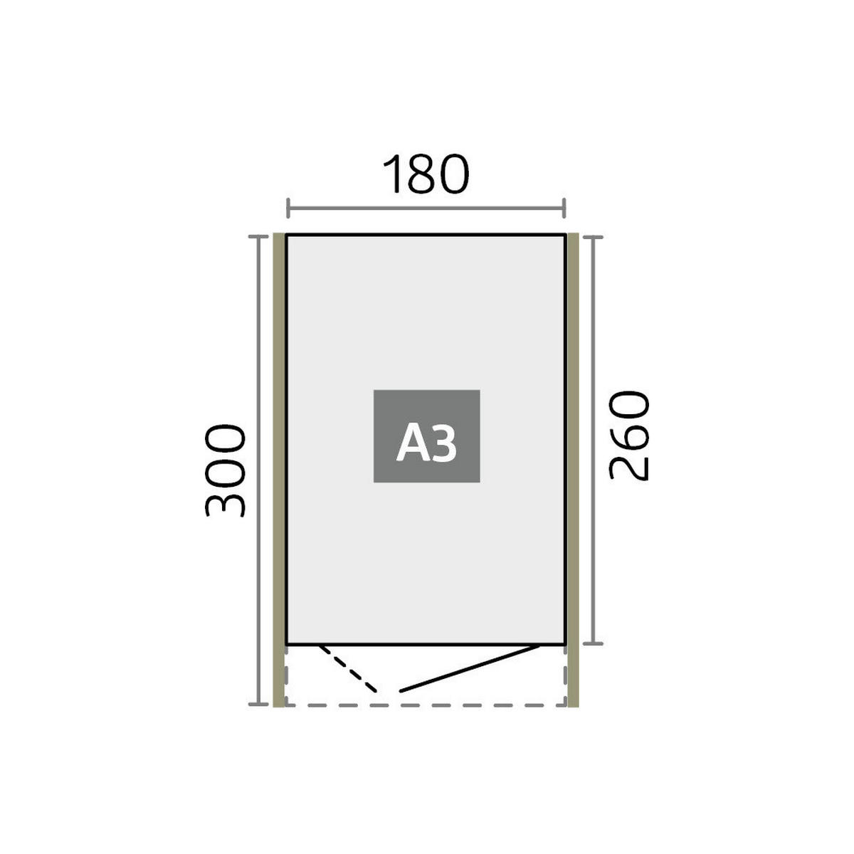 GERÄTEHAUS 180/218/300 cm  - Silberfarben, Design, Metall (180/218/300cm) - Biohort