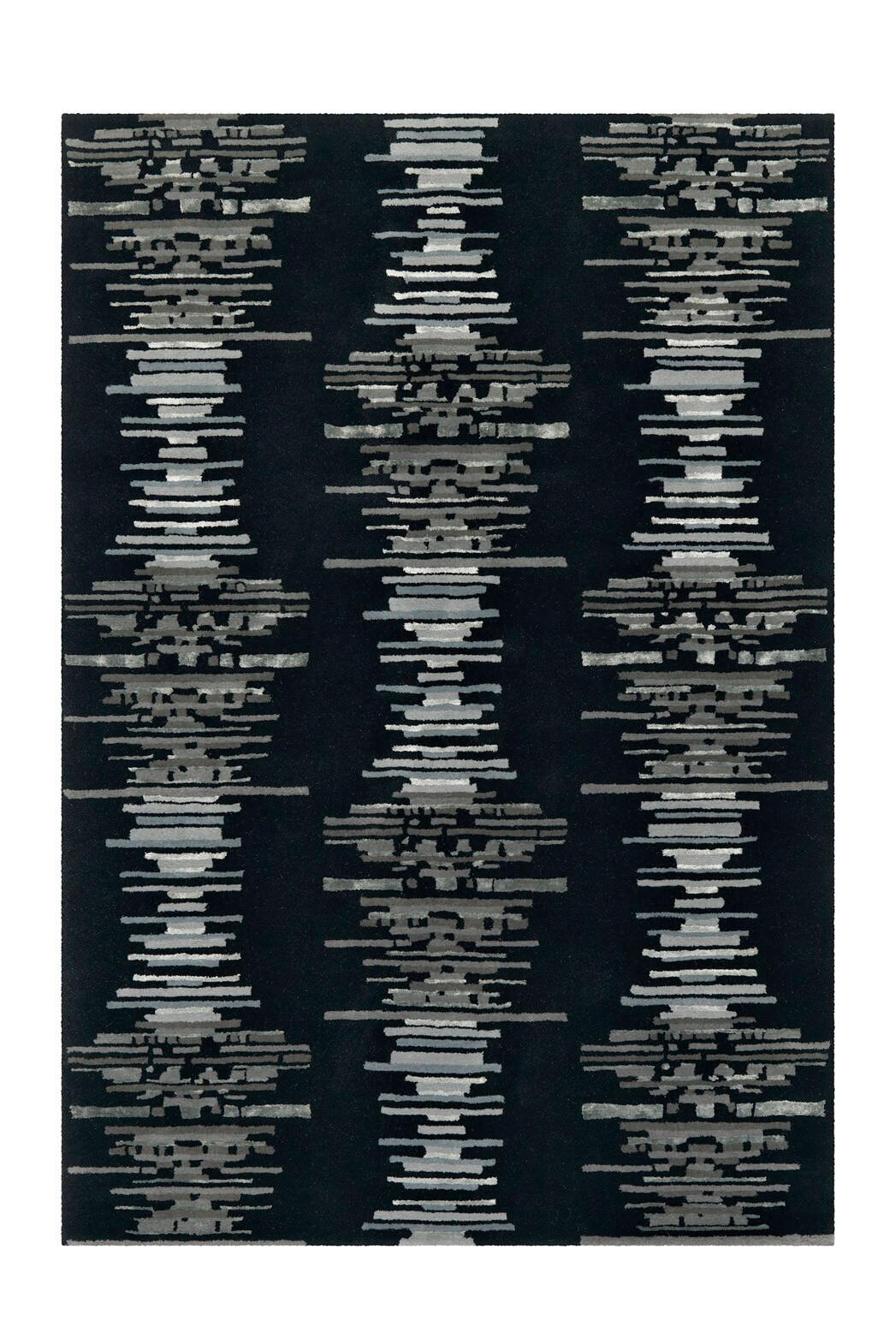 Kayoom Flachwebeteppich Anthrazit 120x180 cm