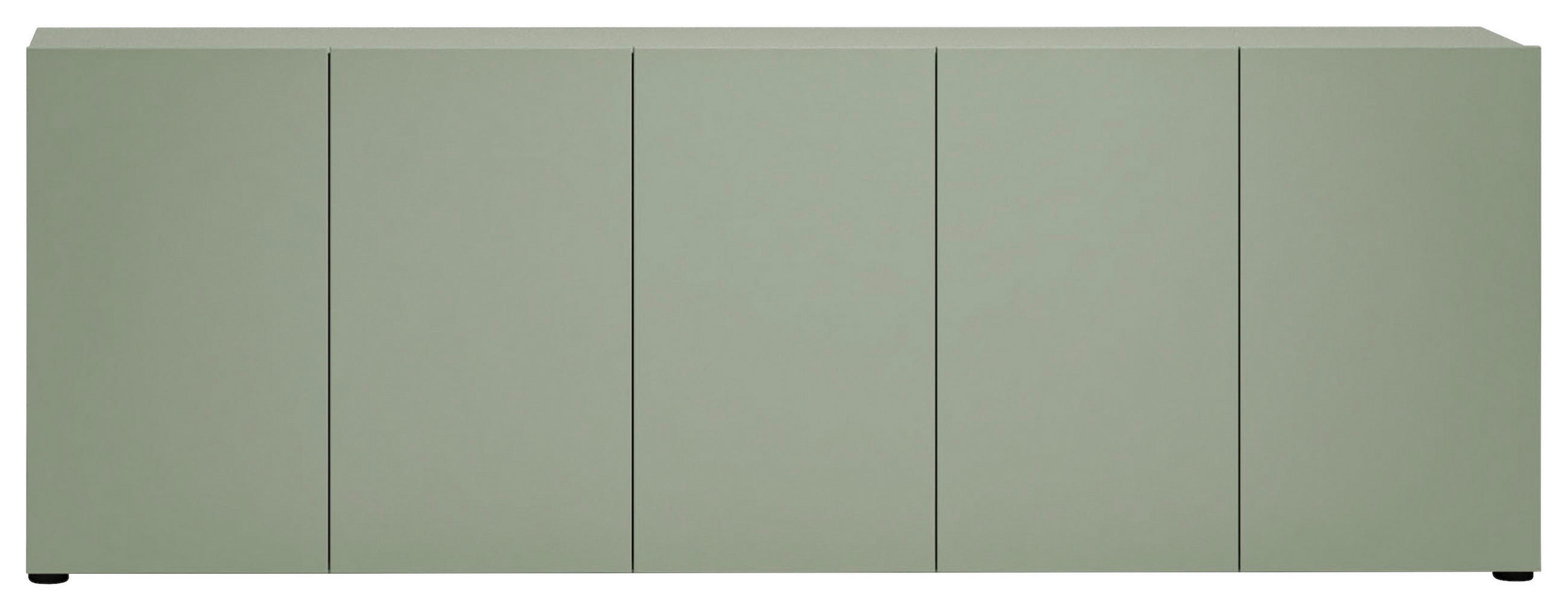SIDEBOARD  in 225/79/38 cm  - Schwarz/Grün, Design, Holzwerkstoff/Kunststoff (225/79/38cm) - home24