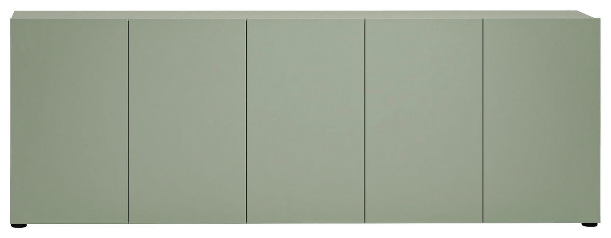 SIDEBOARD 225/79/38 cm  in Grün  - Schwarz/Grün, Design, Holzwerkstoff/Kunststoff (225/79/38cm) - home24