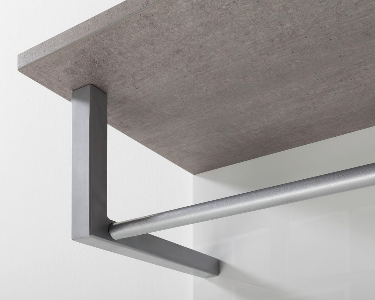 PANEL ZA ODLAGANJE KAPUTA  antracit, bela   pločasti materijal  - bela/antracit, Dizajnerski, pločasti materijal (90/60/35cm) - Xora