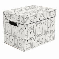 ÚLOŽNÝ BOX, kartón - čierna/biela, Basics, kartón (34/25/26cm) - My Baby Lou