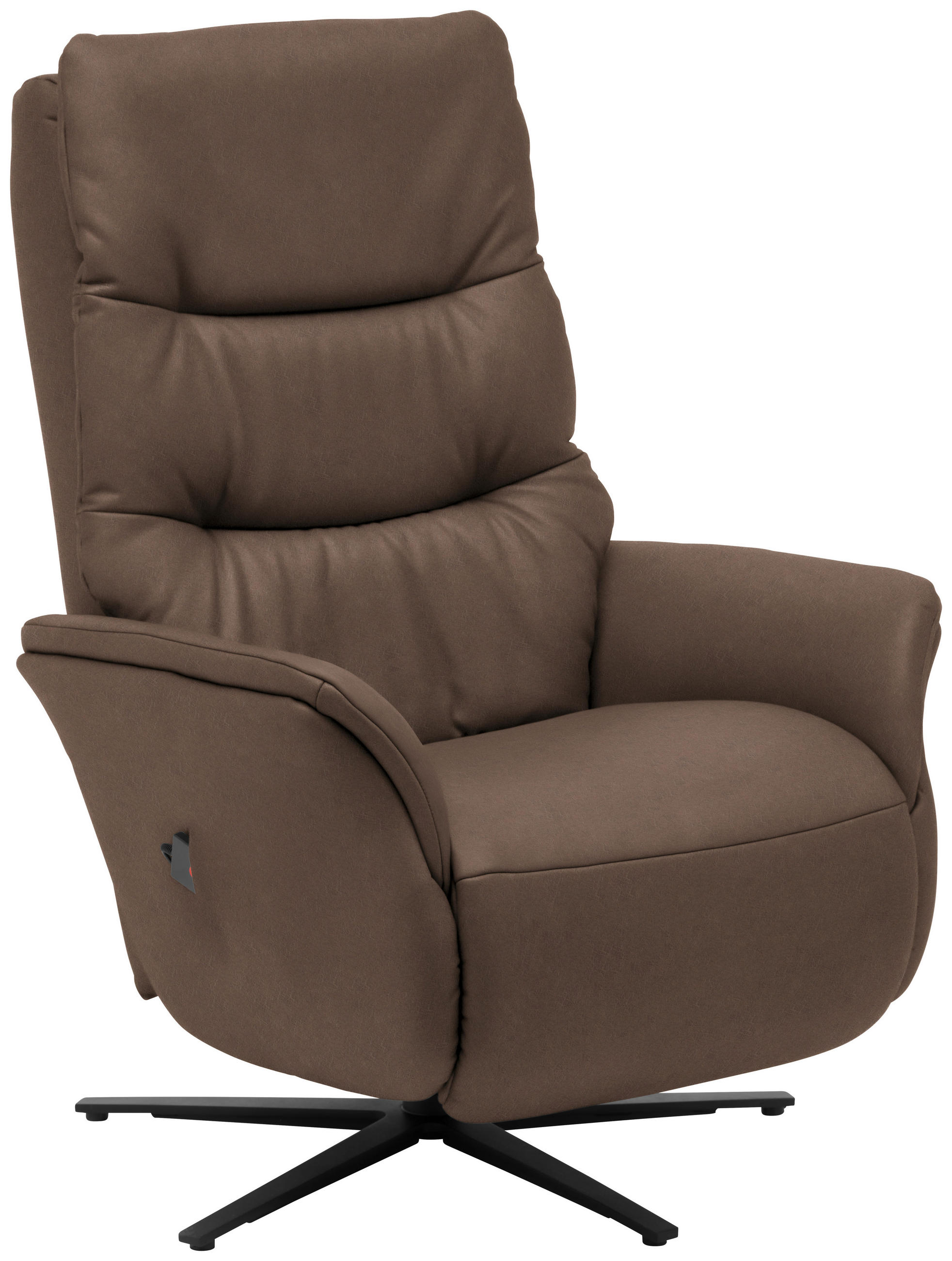 MASSAGESESSEL Echtleder Dunkelbraun    - Anthrazit/Dunkelbraun, KONVENTIONELL, Leder/Metall (74/114/97cm) - Himolla