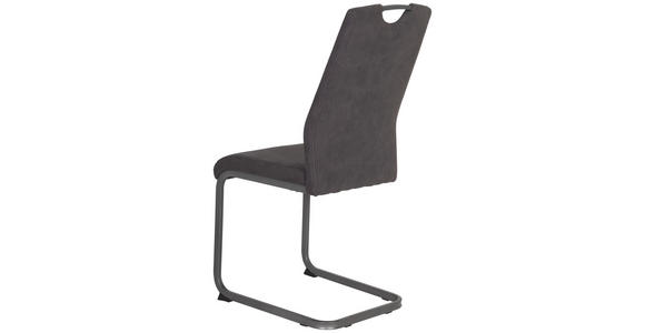 SCHWINGSTUHL  in Mikrofaser  - Anthrazit/Grau, KONVENTIONELL, Textil/Metall (44/98/61cm) - Carryhome