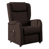 OHRENSESSEL in Mikrofaser Dunkelbraun  - Dunkelbraun/Schwarz, Konventionell, Textil (85/117/84cm) - Cantus