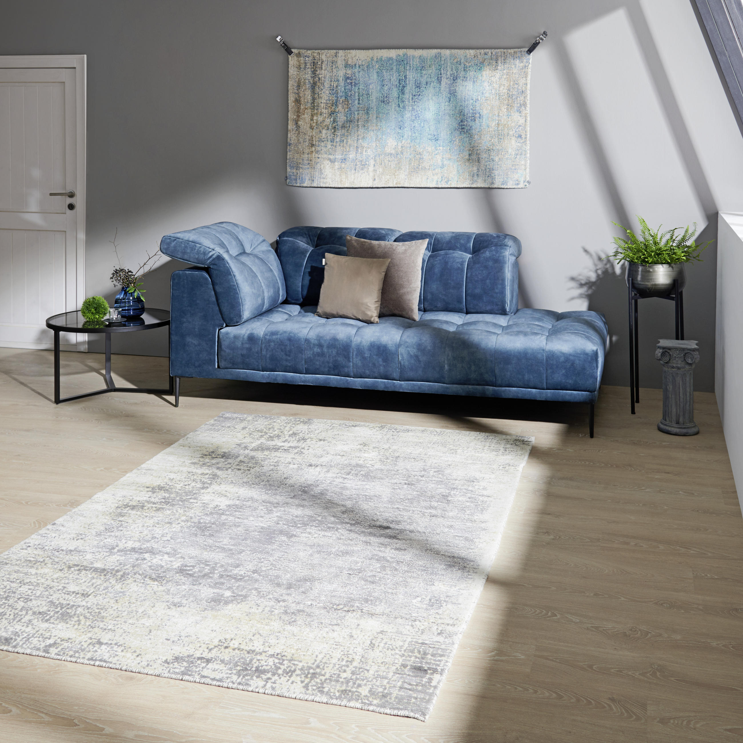 ORIENTALISK MATTA 80/200 cm Sky Dancer Grau  - grå, Trend, textil/naturmaterial (80/200cm) - Cazaris