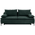 SCHLAFSOFA Flachgewebe Dunkelgrün  - Dunkelgrün/Schwarz, Design, Textil/Metall (203/75/100cm) - Carryhome