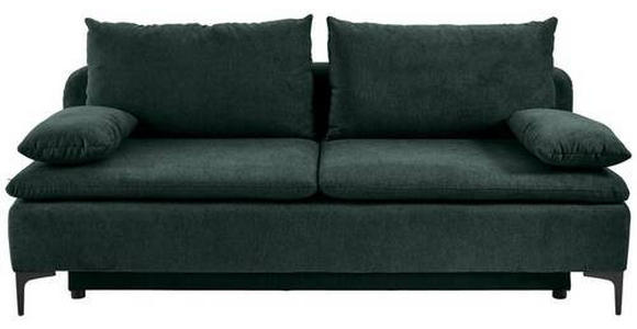 SCHLAFSOFA Flachgewebe Dunkelgrün  - Dunkelgrün/Schwarz, Design, Textil/Metall (203/75/100cm) - Carryhome