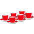 TASSENSET 6-teilig Keramik Porzellan Rot, Weiß - Rot/Weiß, Basics, Keramik (10,5/5,7/3,8cm) TASSENSET 6-teilig Keramik Porzellan Rot, Weiß - Rot/Weiß, Basics, Keramik (10,5/5,7/3,8cm)