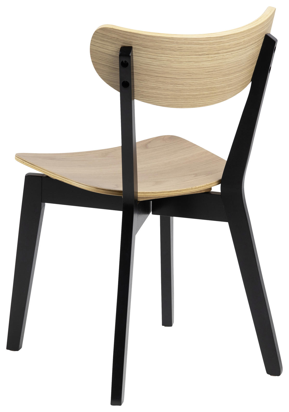 STOL, les črna, barve hrasta  - črna/barve hrasta, Konvencionalno, les (45/78/55cm) - Carryhome