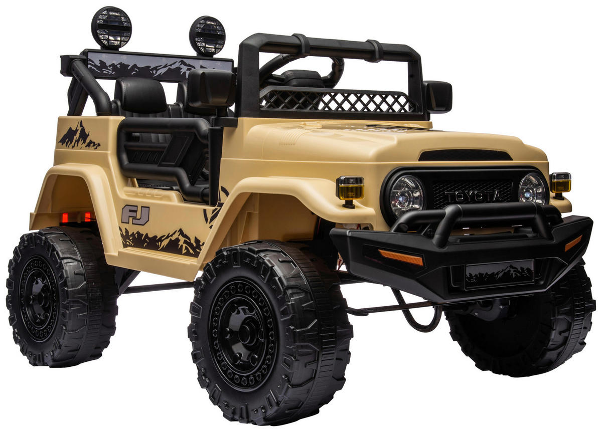 ELEKTRO-KINDERAUTO  - Beige, KONVENTIONELL, Kunststoff/Metall (98/65/70cm) - Atrigo