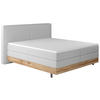 BOXSPRINGBETT 140/200 cm  in Hellgrau  - Hellgrau/Schwarz, Natur, Holz/Textil (140/200cm) - Valnatura