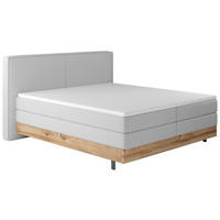 BOXSPRINGBETT 140/200 cm  in Hellgrau  - Hellgrau/Schwarz, Natur, Holz/Textil (140/200cm) - Valnatura