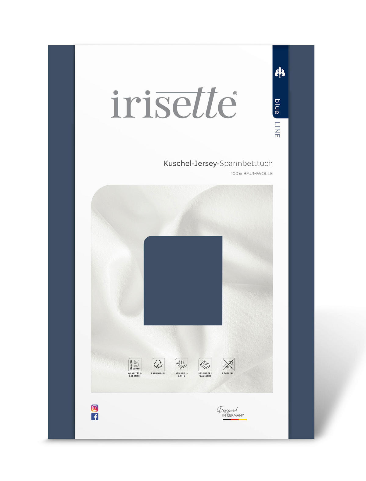 SPANNLEINTUCH 180-200/200 cm Jersey  - Blau, KONVENTIONELL, Textil (180-200/200cm) - Irisette