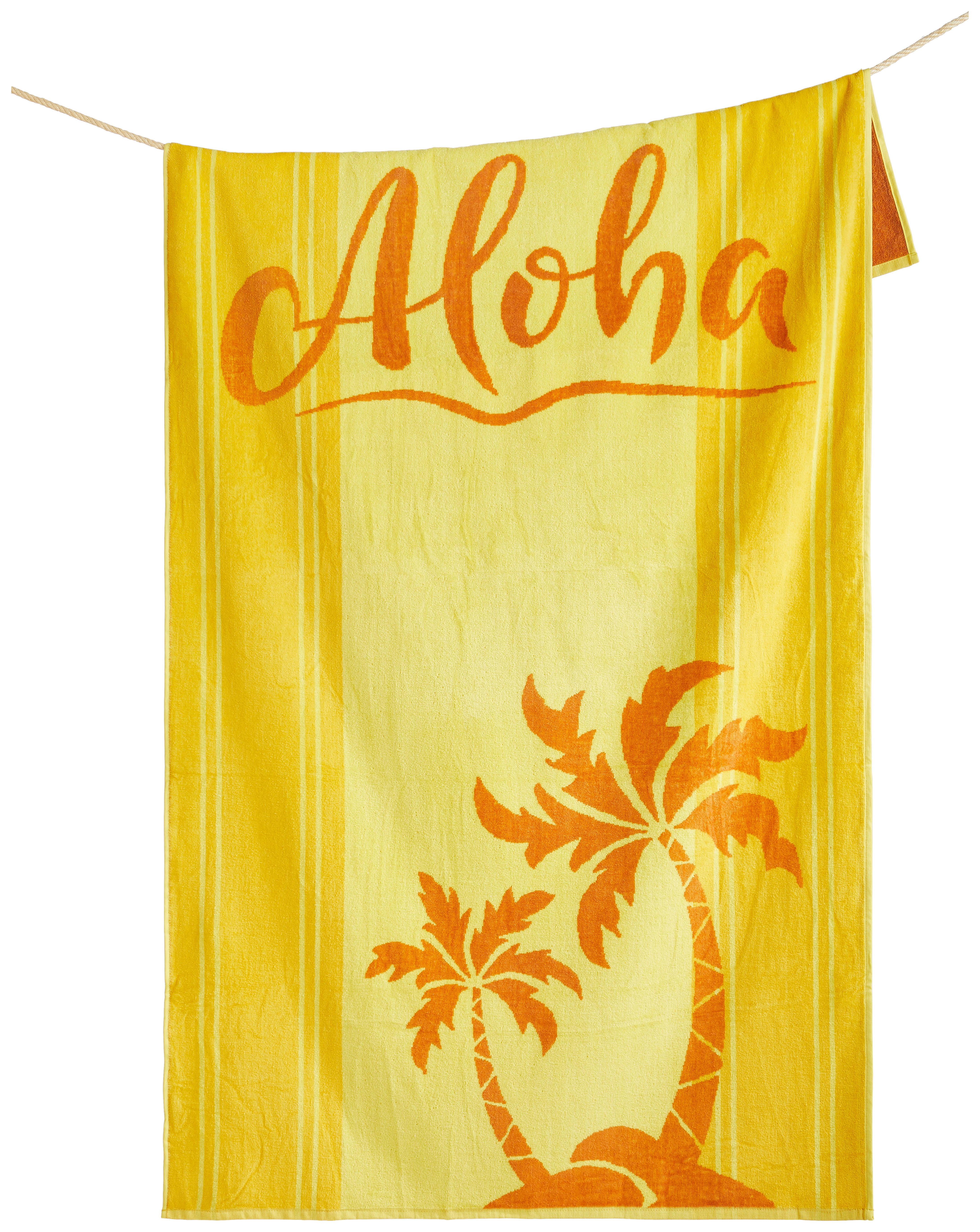STRANDTUCH Aloha 93/170 cm  - Gelb/Orange, KONVENTIONELL, Textil (93/170cm) - Bio:Vio