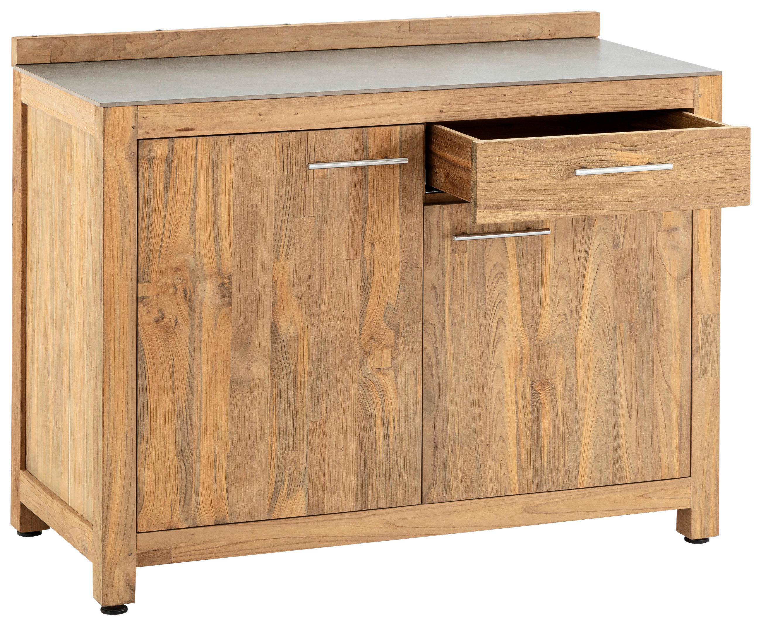 OUTDOORKÜCHE - Edelstahlfarben/Titanfarben, Trend, Holz/Keramik (120/94,7/57,5cm)
