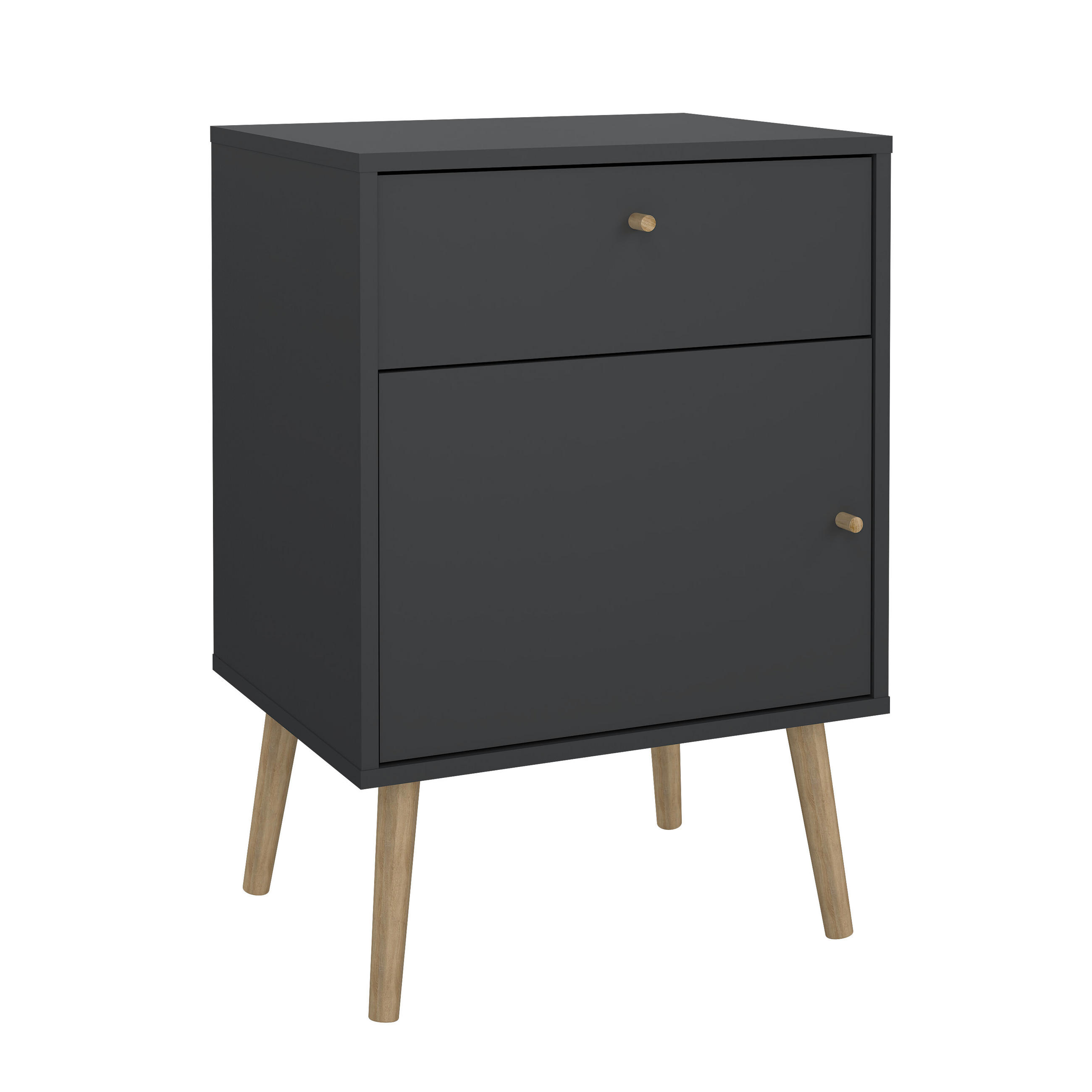 SÄNGBORD i grå, ekfärgad - grå/ekfärgad, Design, trämaterial (50,2/72,1/39,1cm) - Best Price