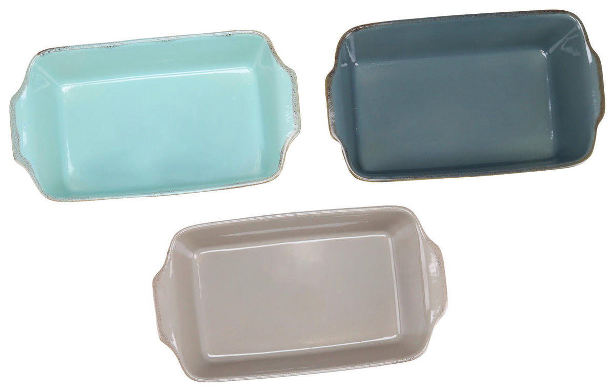 AUFLAUFFORM Keramik Steinzeug  - Petrol, KONVENTIONELL, Keramik (34/20/7,5cm) - Creatable