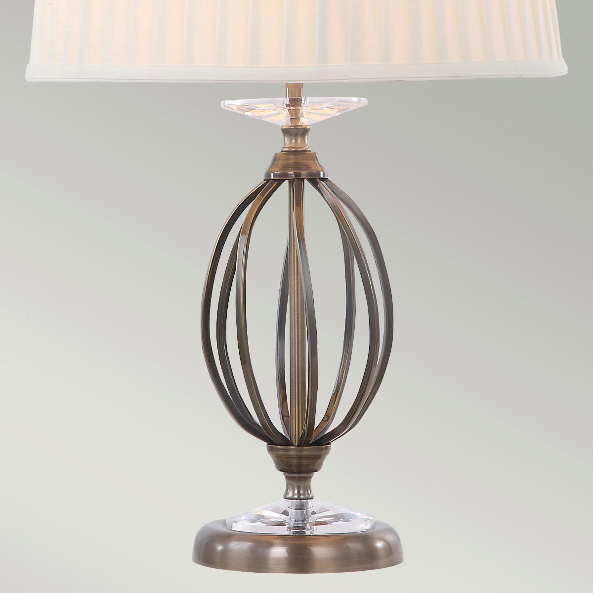 BORDSLAMPA 36/58 cm   - mässingsfärgad, Klassisk, metall/textil (36/58cm) - Elstead Lighting