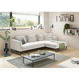ECKSOFA  in Feincord Weiß  284/178 cm  - Schwarz/Weiß, KONVENTIONELL, Textil/Metall (284/178cm) - Hom`in