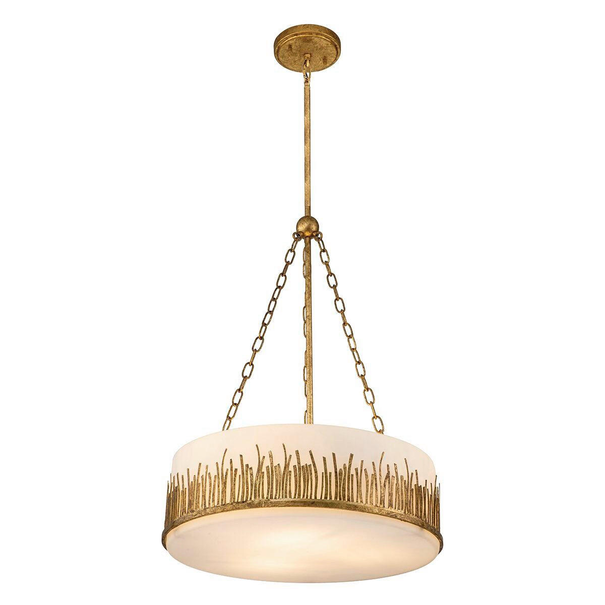 HÄNGELEUCHTE Quintiesse 113/53,3/53,3 cm  - Goldfarben, KONVENTIONELL, Glas/Metall (113/53,3/53,3cm) - Elstead Lighting