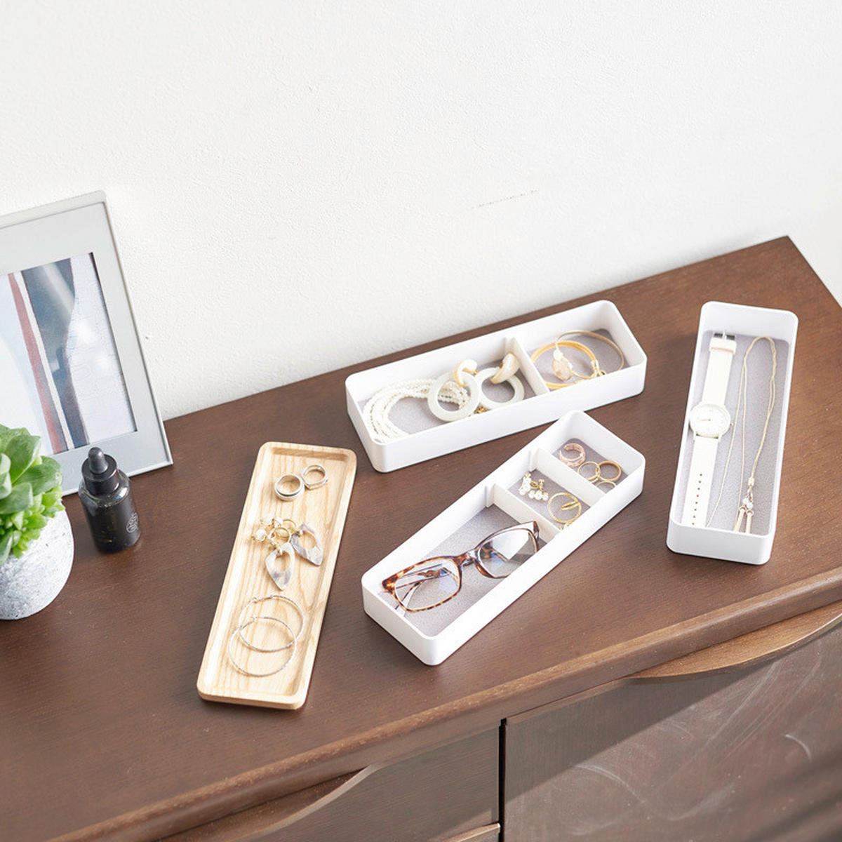 AUFBEWAHRUNGSBOX 24/8/11.5 cm  - Weiss, Basics, Holz/Kunststoff (24/8/11.5cm)