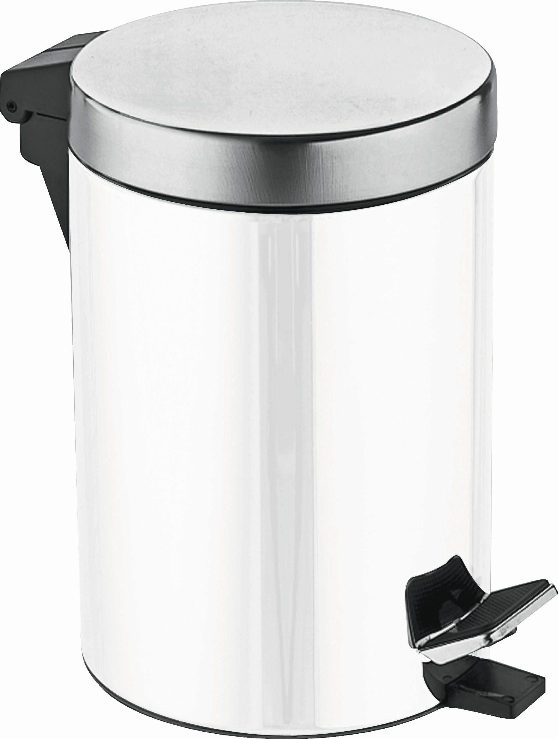 TRETEIMER Paul 5 L  - Schwarz/Weiß, Basics, Kunststoff/Metall (20,5/27,5/0cm) - Sadena