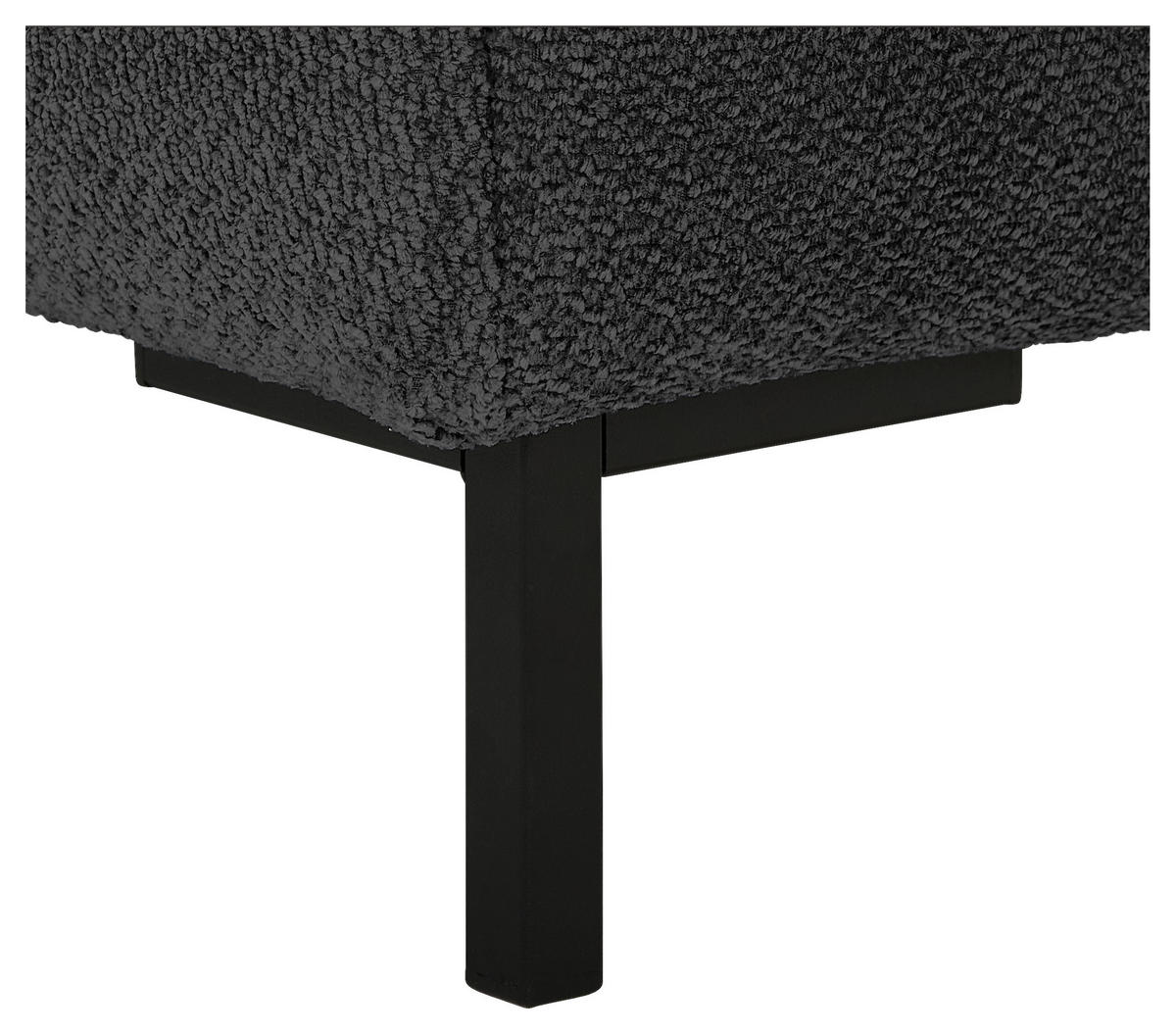 ECKSOFA Dunkelgrau Webstoff  - Dunkelgrau/Schwarz, KONVENTIONELL, Textil/Metall (292/192cm) - Carryhome