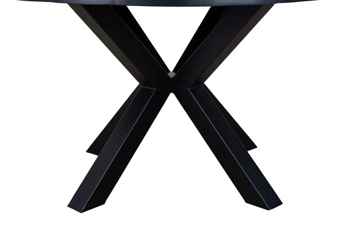 ESSTISCH in Holz, Metall 130/130/76 cm  - Schwarz, MODERN, Holz/Metall (130/130/76cm) - MID.YOU