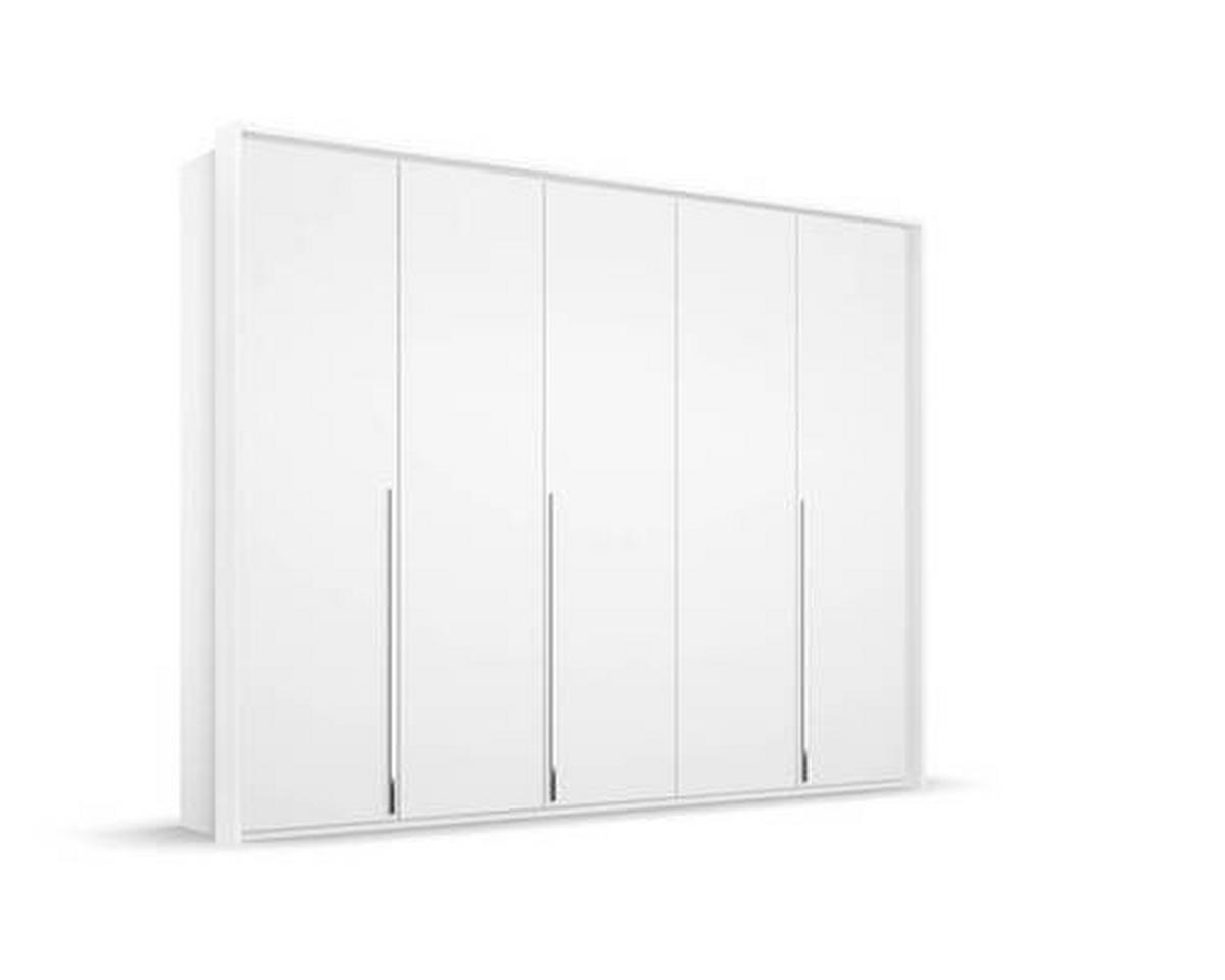 DREHTÜRENSCHRANK 251/223/60 cm 5-türig Weiß  - Chromfarben/Weiß, Design, Holzwerkstoff/Metall (251/223/60cm) - home24