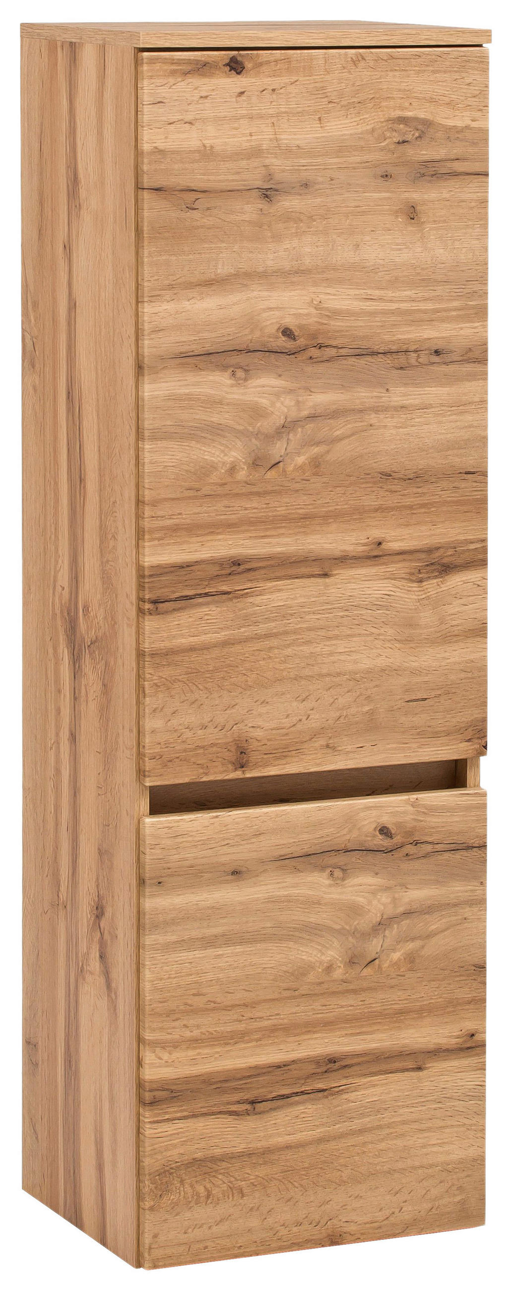 MIDISCHRANK 40/130/35 cm  - Eichefarben/Silberfarben, KONVENTIONELL, Holzwerkstoff/Kunststoff (40/130/35cm) - Held