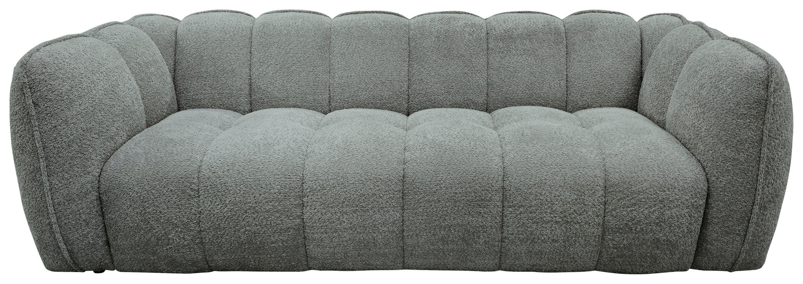 BIGSOFA Chenille Grau  - Schwarz/Grau, MODERN, Kunststoff/Textil (235/73/103cm) - Carryhome