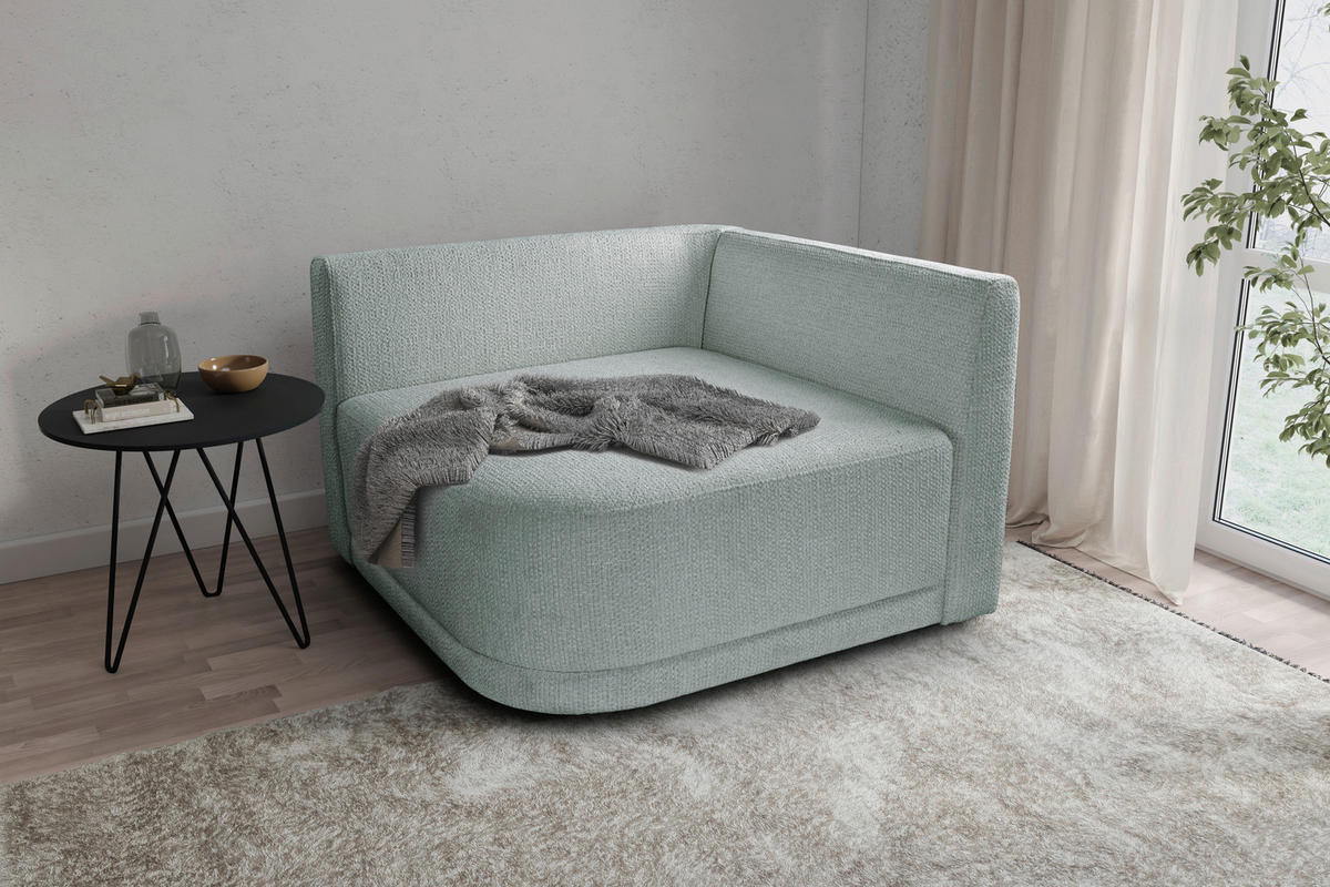SOFA Struktur Hellgrau  - Senfgelb/Hellgrau, Trend, Kunststoff/Textil (110/75/115cm) - Livetastic
