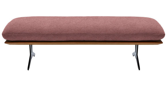 HOCKERBANK in Holz, Textil Altrosa  - Schwarz/Altrosa, Design, Holz/Textil (150/43/60cm) - Dieter Knoll