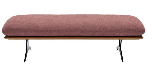 HOCKERBANK in Holz, Textil Altrosa - Schwarz/Altrosa, Design, Holz/Textil (150/43/60cm) - Dieter Knoll