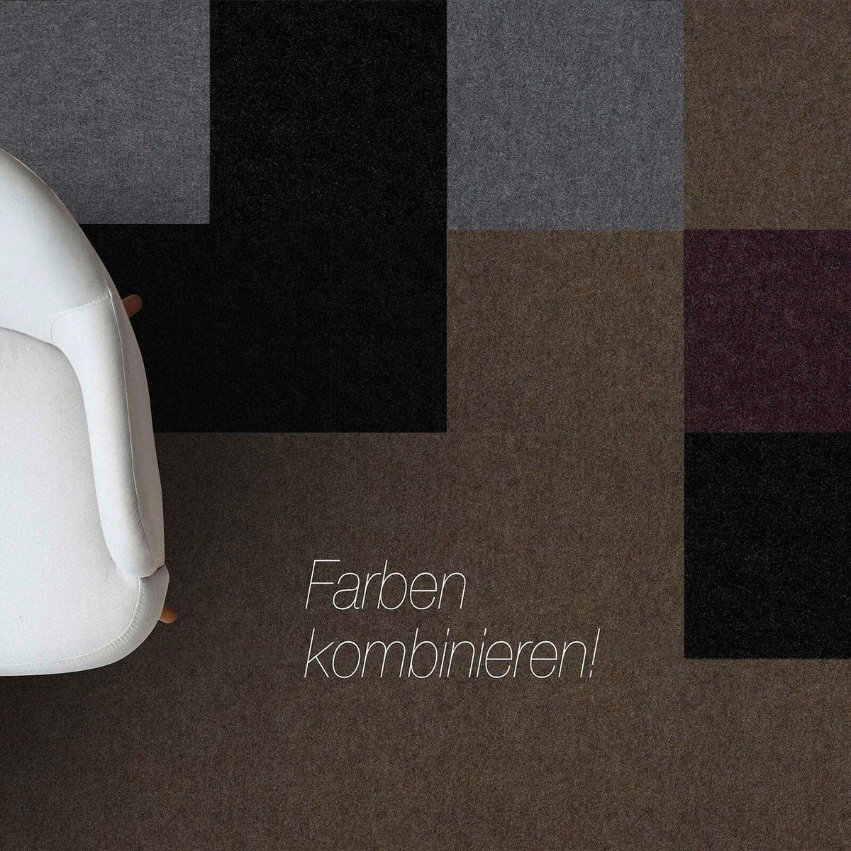 TEPPICHFLIESE - Grün, Basics, Kunststoff/Textil (50/50cm) - Esposa