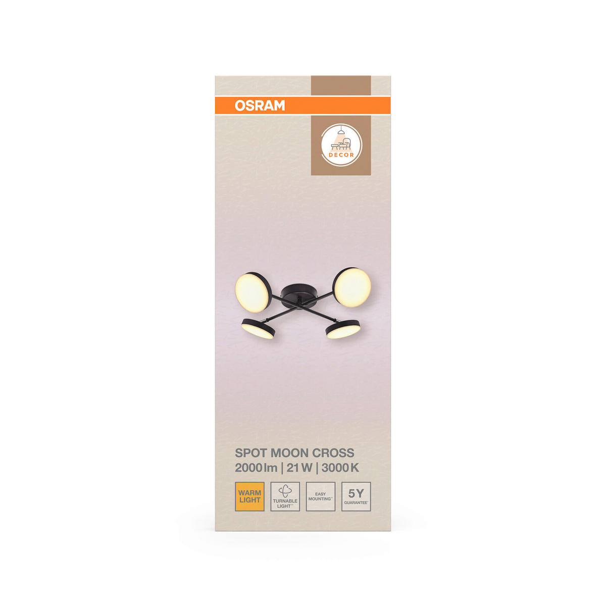 LED-STRAHLER 48,2/48,2/9,2 cm   - Basics, Metall (48,2/48,2/9,2cm) - Osram
