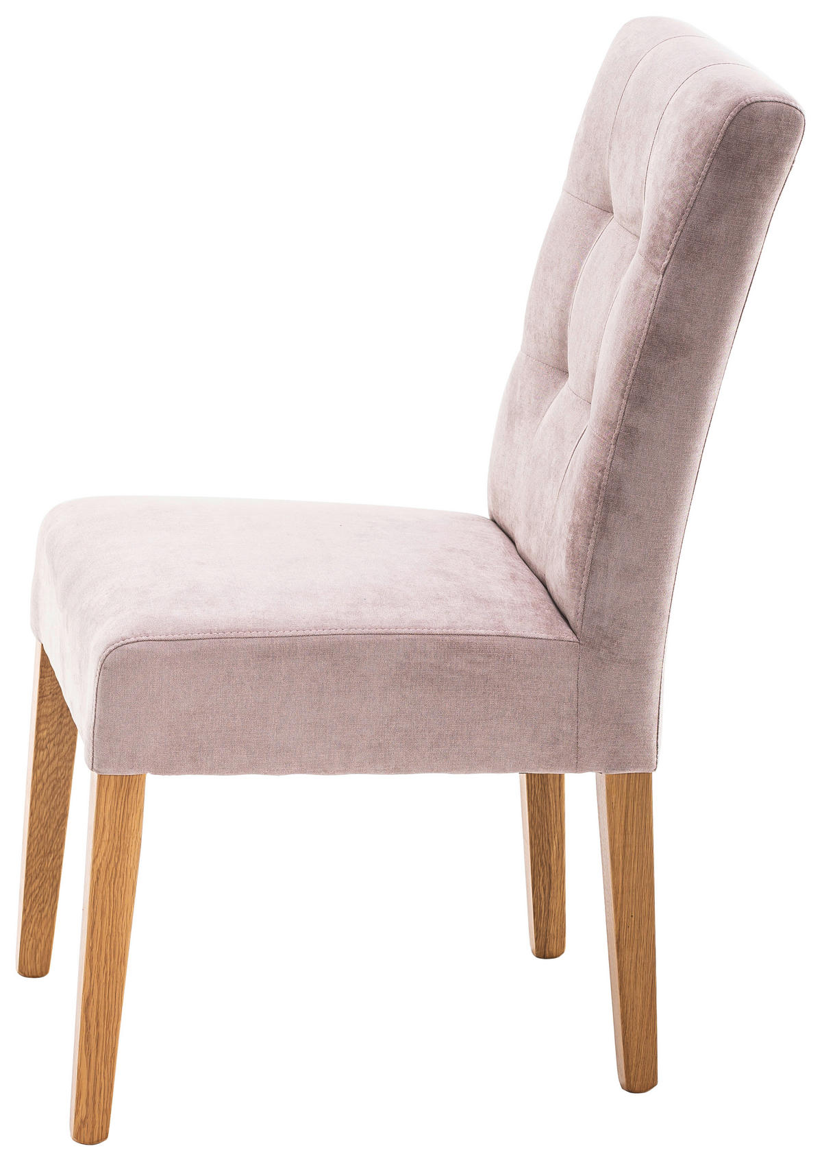 STUHL Webstoff Rosa  - Eichefarben/Rosa, KONVENTIONELL, Holz/Textil (48/95/61cm) - Carryhome