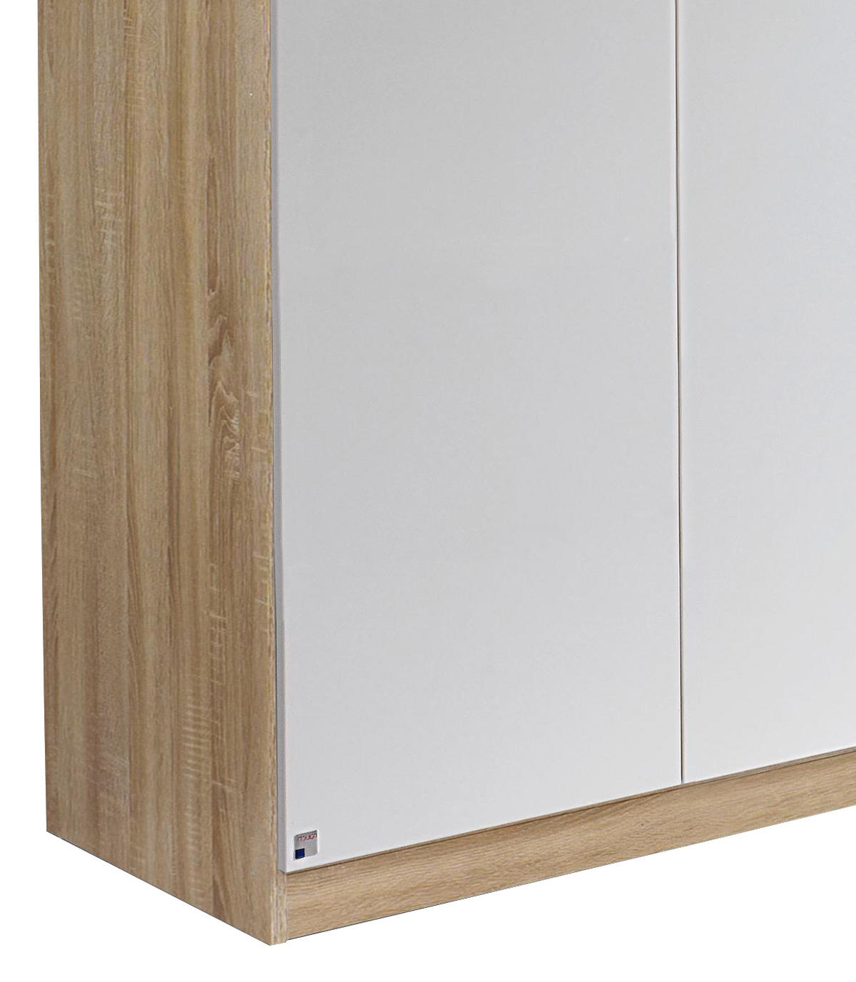 DREHTÜRENSCHRANK 136/197/54 cm 3-türig Weiß, Sonoma Eiche  - Weiß/Sonoma Eiche, MODERN, Holzwerkstoff (136/197/54cm) - Rauch Möbel