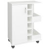 SERVIERWAGEN in Weiss  - Weiss/Silberfarben, Design, Holzwerkstoff/Kunststoff (63/85/40cm) - MID.YOU